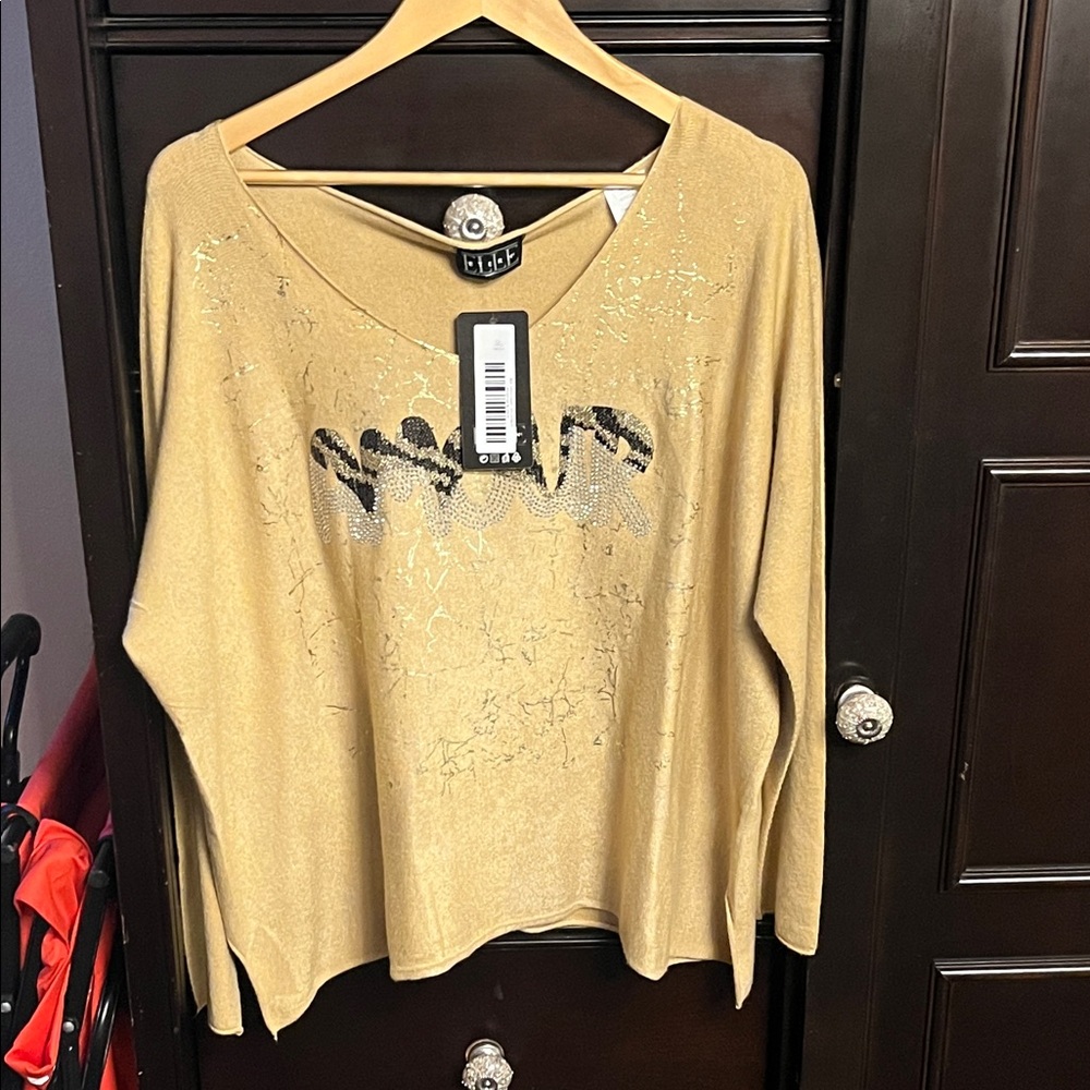 Gold Long Sleeve Women's Top
